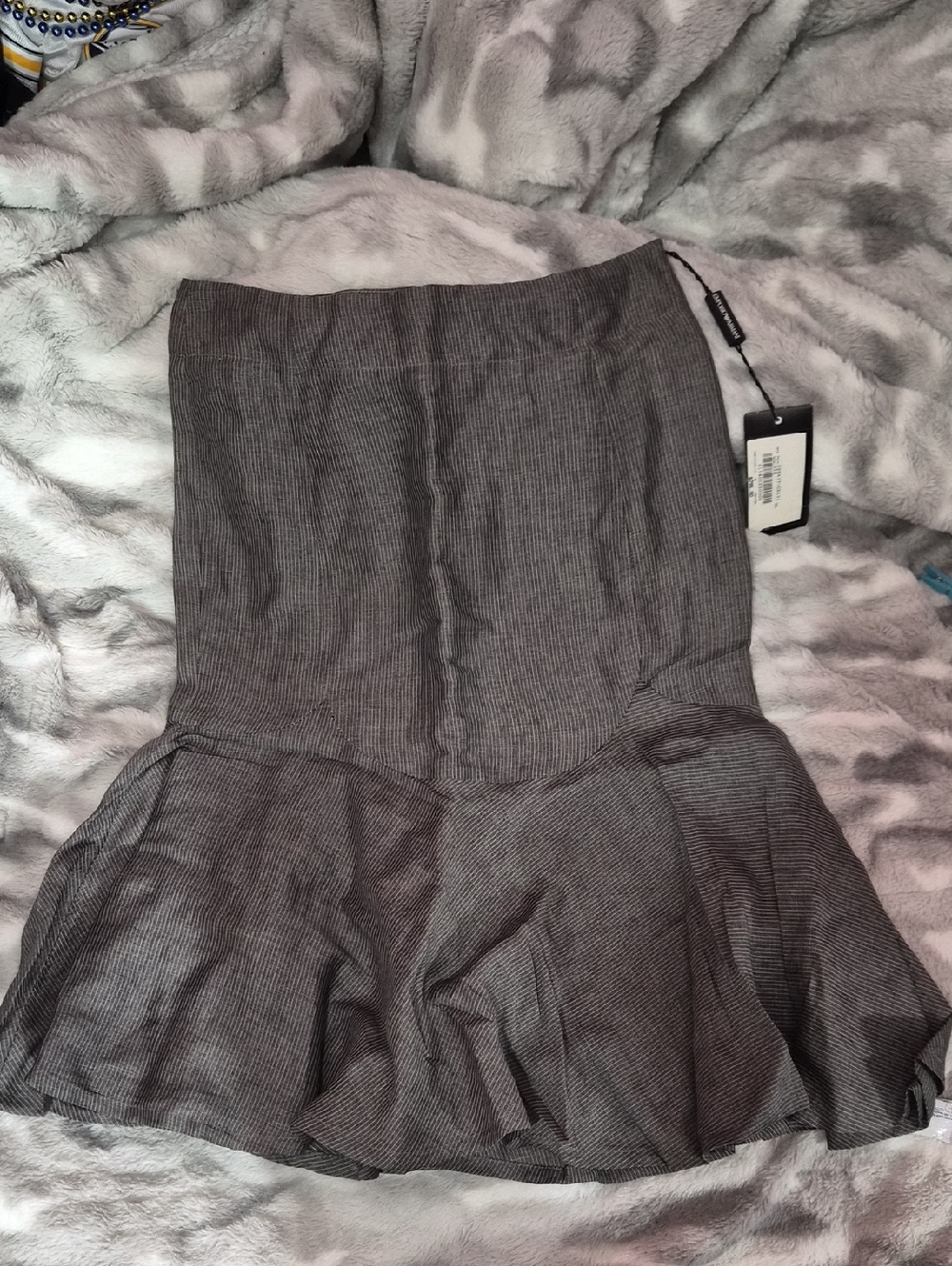 Emporio Armani Gray Pinstripe Skirt Size 2